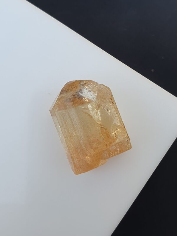 Raw Imperial Topaz Crystal From Katlang Terminated | 52.34 ct