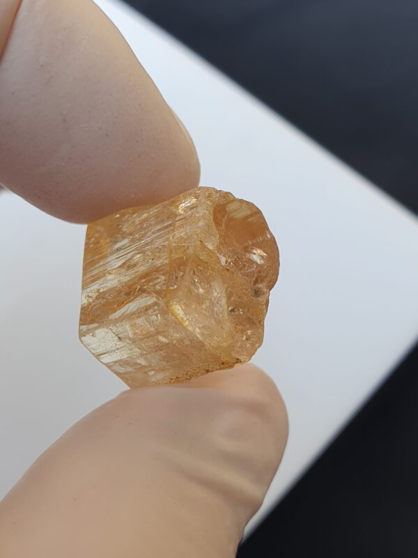 Raw Imperial Topaz Crystal From Katlang Terminated | 52.34 ct - Image 8