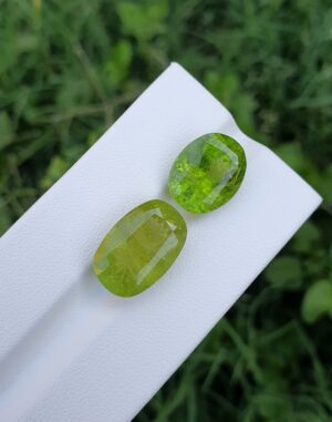 Peridot Pair Natural Loose | 7.57 ct & 10.33 ct