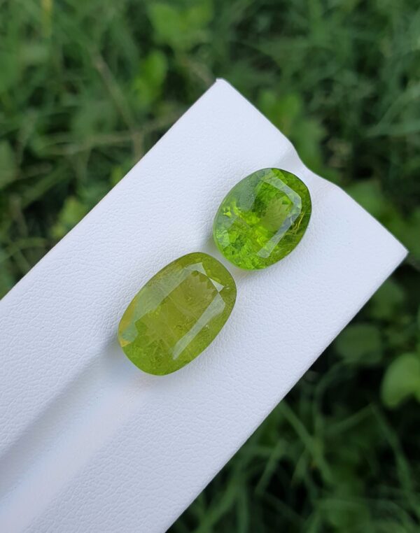Peridot Pair Natural Loose | 7.57 ct & 10.33 ct