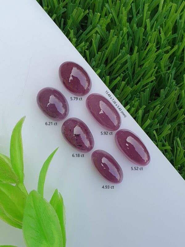 Ruby Stone Cabo;chons Lot Natural Loose Untreated From Africa | 34.55 ct - Image 2