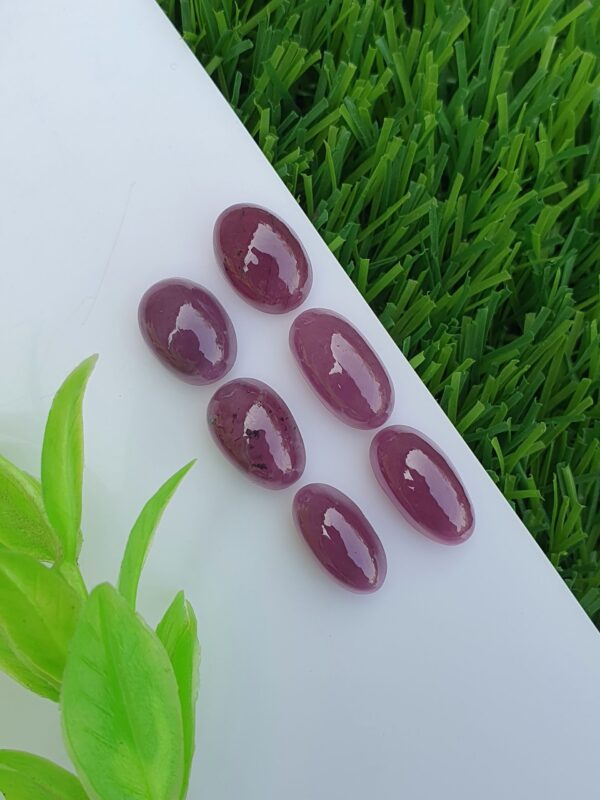 Ruby Stone Cabo;chons Lot Natural Loose Untreated From Africa | 34.55 ct - Image 3