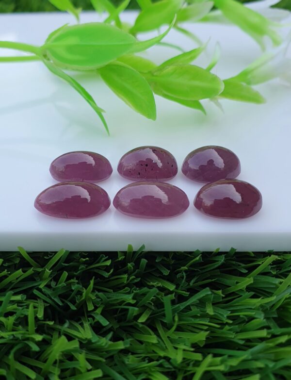 Ruby Stone Cabo;chons Lot Natural Loose Untreated From Africa | 34.55 ct - Image 4