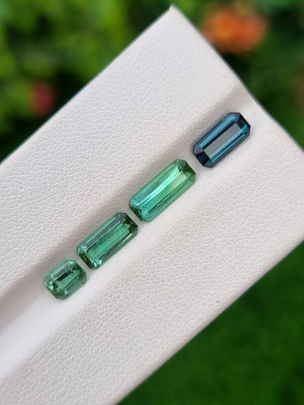 Natural Tourmaline Gemstone Lot, Set of 4 Stones, Mint Green & Blue Colors | 3.34 ct - Image 4