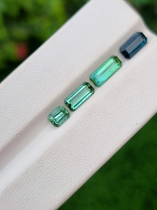 Natural Tourmaline Gemstone Lot, Set of 4 Stones, Mint Green & Blue Colors | 3.34 ct - Image 5
