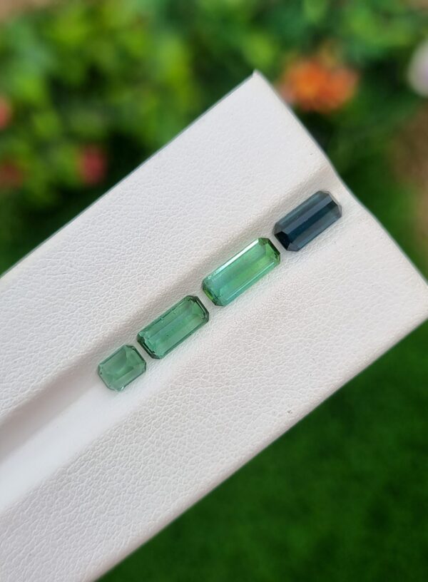 Natural Tourmaline Gemstone Lot, Set of 4 Stones, Mint Green & Blue Colors | 3.34 ct - Image 7