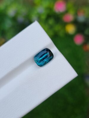 Blue Indicolite Tourmaline Stone Loose Faceted From Afghanistan | 2.67 ct