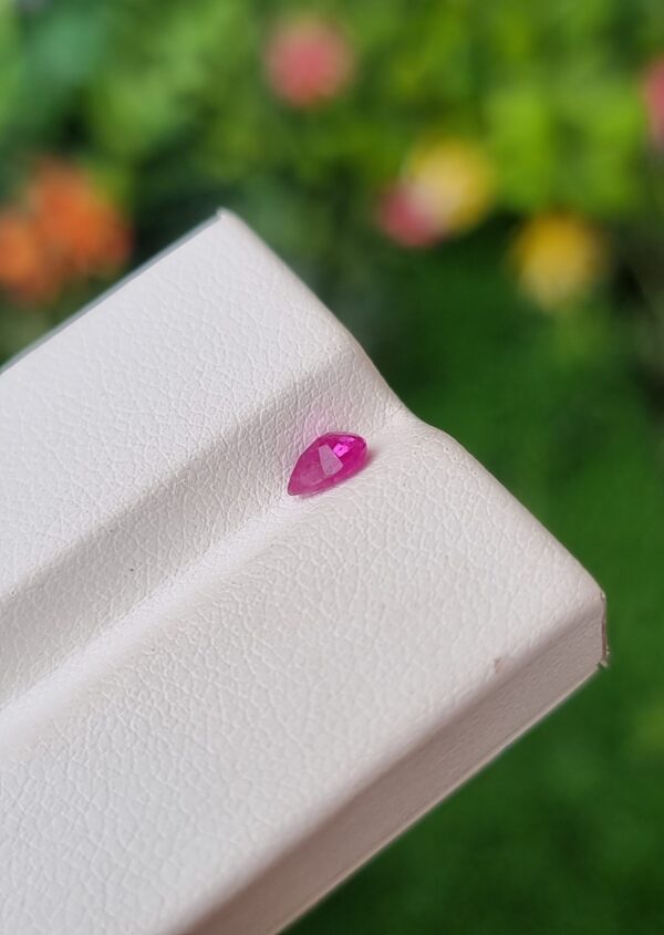 Ruby Stone Natural Transparent Pear Shape Untreated From Afghanistan | 0.44 ct - Image 3