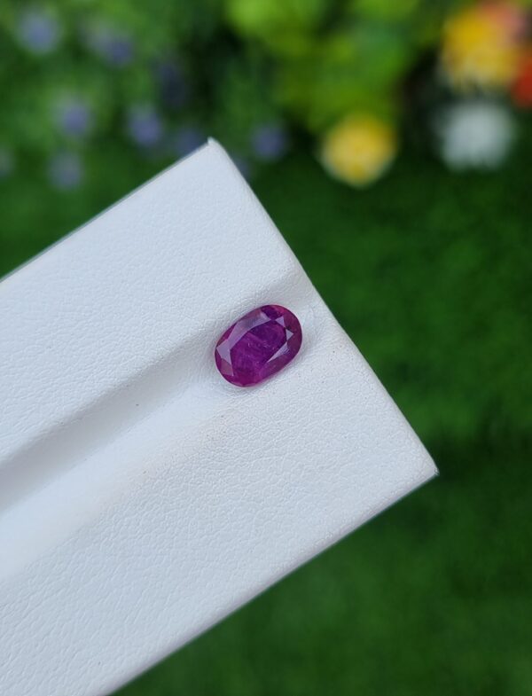 Sapphire Stone Pinkish Purple Loose Oval Faceted From Afghanistan | 1.60 ct - Image 2