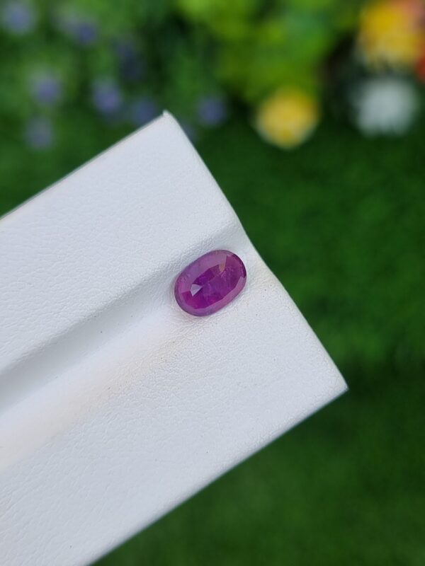 Sapphire Stone Pinkish Purple Loose Oval Faceted From Afghanistan | 1.60 ct - Image 4
