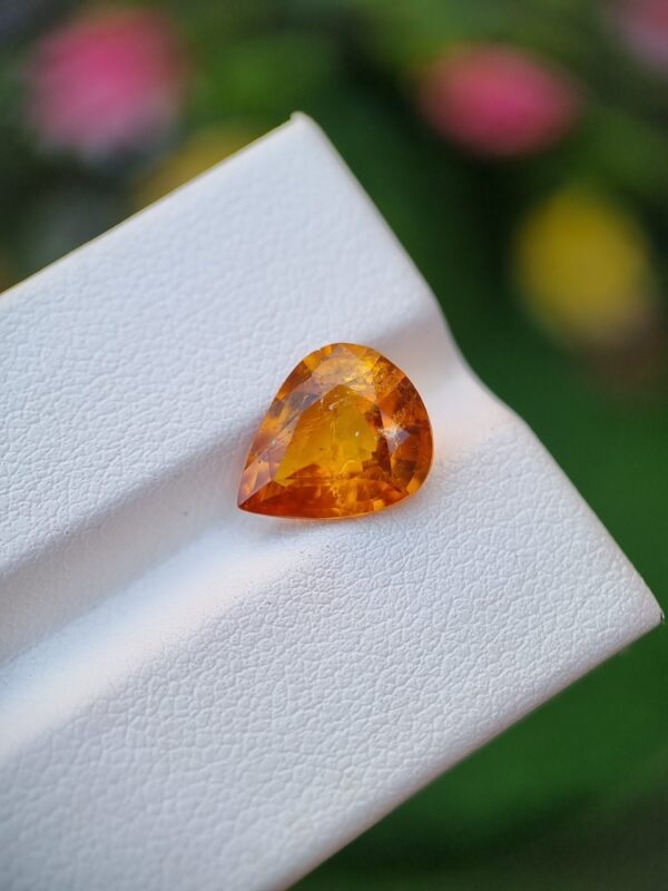 Clinohumite Stone Natural Loose Faceted Pear Shape From Tajikistan | 3.10 ct - Image 2