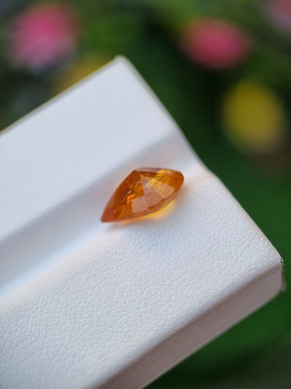 Clinohumite Stone Natural Loose Faceted Pear Shape From Tajikistan | 3.10 ct - Image 3