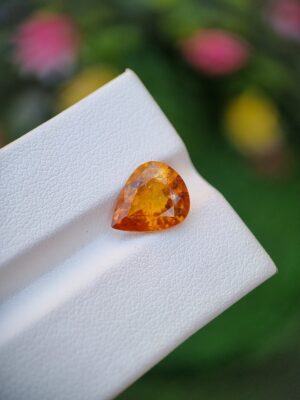 Clinohumite Stone Natural Loose Faceted Pear Shape From Tajikistan | 3.10 ct