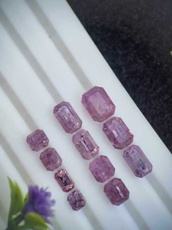 Spinel Stone Lot Pinkish Purple Loose Faceted From Badakhshan Afghanistan | 12.34 ct - Image 3