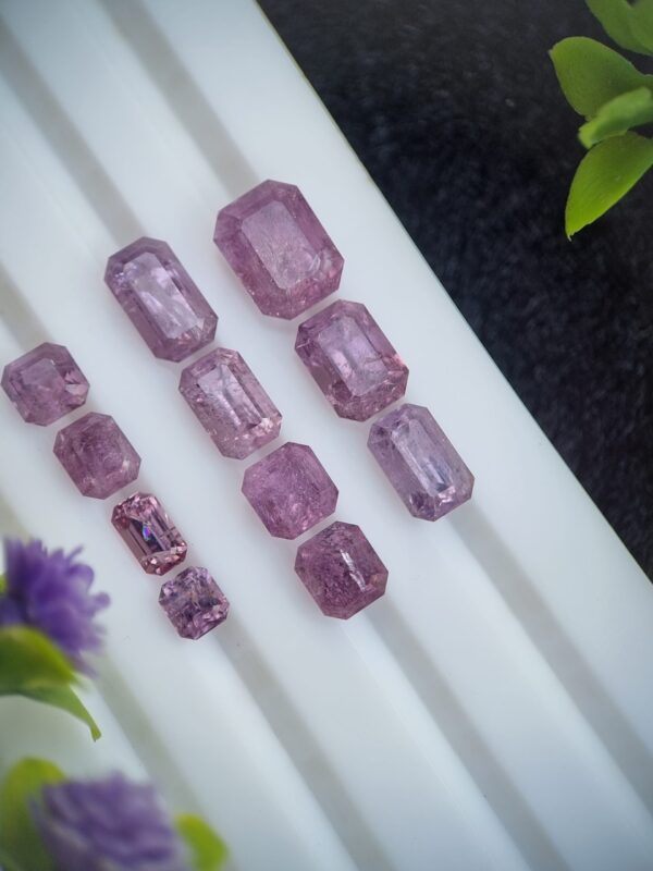 Spinel Stone Lot Pinkish Purple Loose Faceted From Badakhshan Afghanistan | 12.34 ct - Image 4