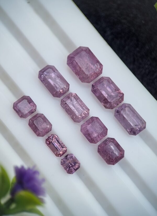 Spinel Stone Lot Pinkish Purple Loose Faceted From Badakhshan Afghanistan | 12.34 ct - Image 5
