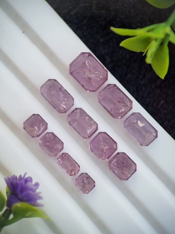 Spinel Stone Lot Pinkish Purple Loose Faceted From Badakhshan Afghanistan | 12.34 ct - Image 6