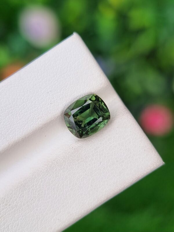 Apatite Stone Green Cushion Shape From Brazil 3.71 ct