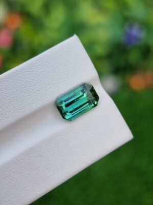 Tourmaline Stone Bicolor Green & Bluish Green From Afghanistan | 4.09 ct
