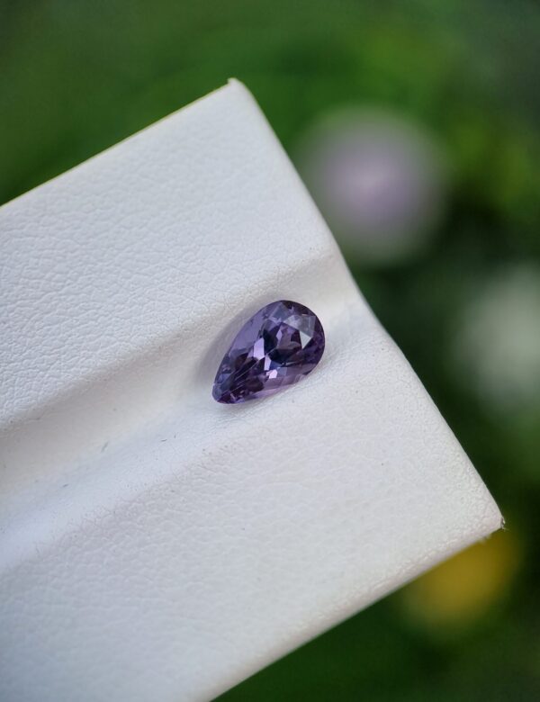 Spinel Stone Bluish Violet Pear Shape From Badakhshan Afghanistan | 1.29 ct - Image 2