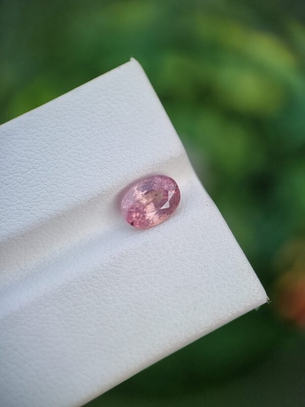 Sapphire Stone Orangish Pink Oval Shape From Kashmir | 1.71 ct - Image 2