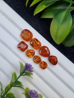 Natural Spessartine Garnet Lot - 8 Stones, Total 14.81 ct, From Afghanistan