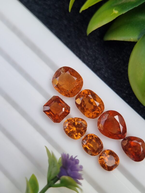 Natural Spessartine Garnet Lot - 8 Stones, Total 14.81 ct, From Afghanistan - Image 3