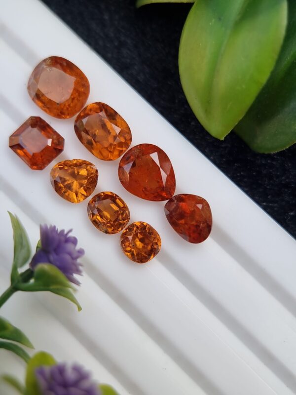 Natural Spessartine Garnet Lot - 8 Stones, Total 14.81 ct, From Afghanistan - Image 4