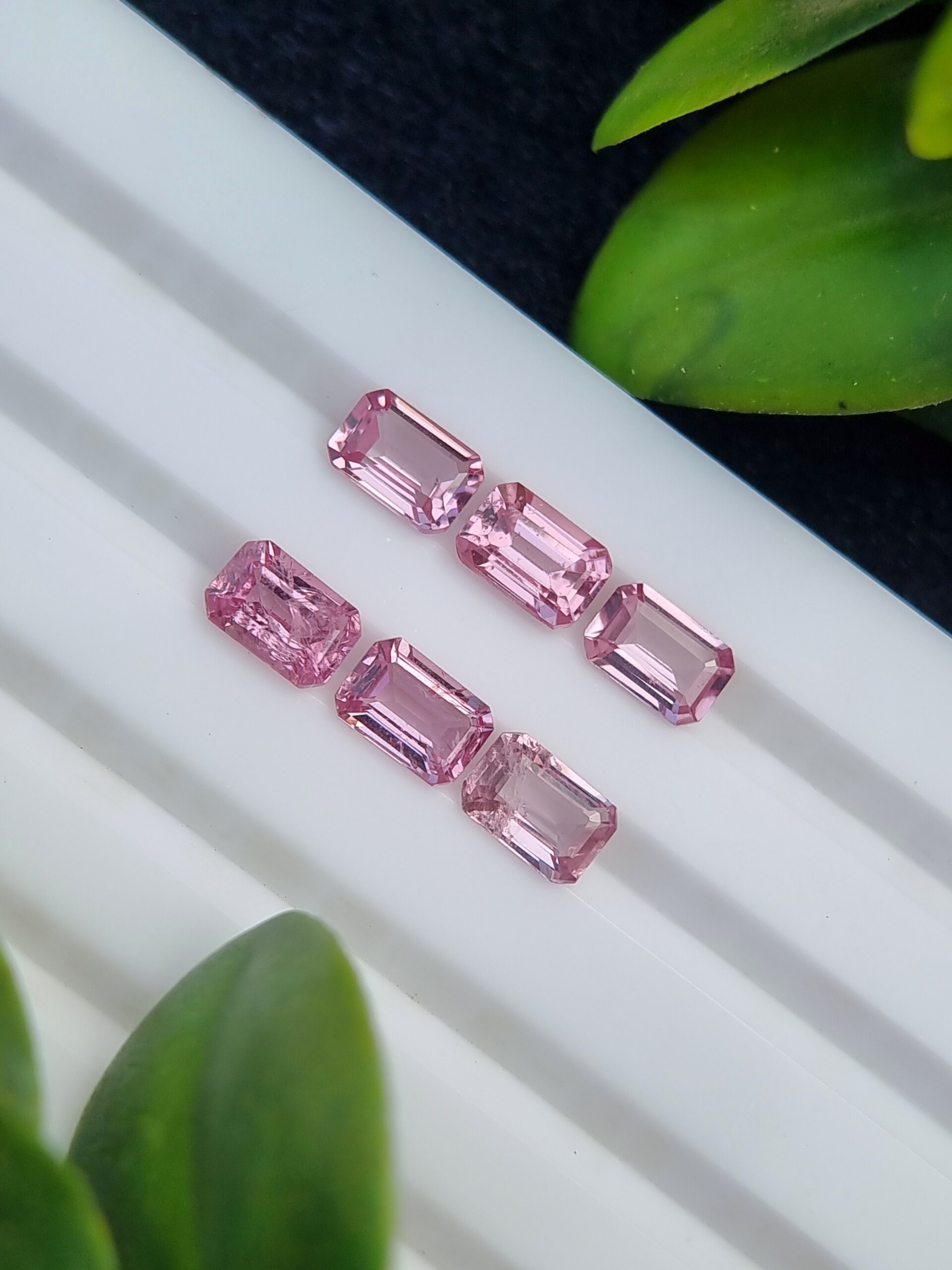 Ethereal Pink Spinel Ensemble - 3.53 ct, 6 Calibrated Gems from Tajikistan