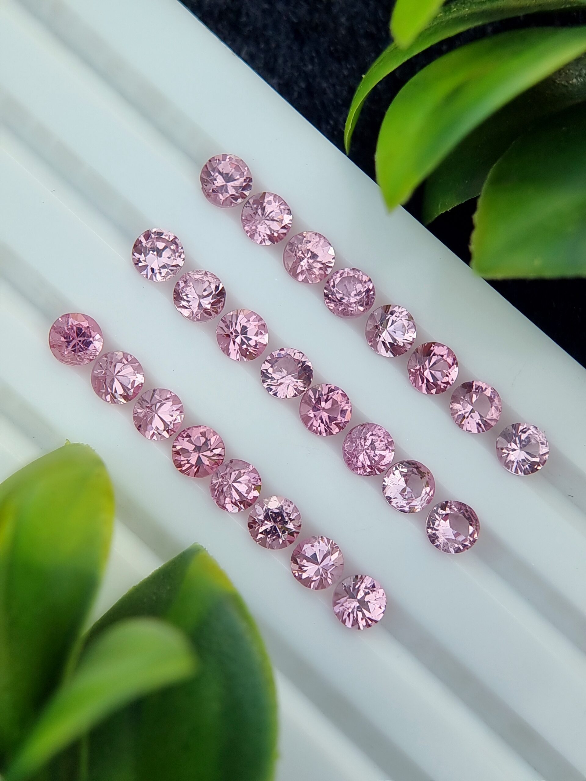 Premium Quality Calibrated Natural Pink Spinel Gemstones - 7.08 ct, 24 Stones