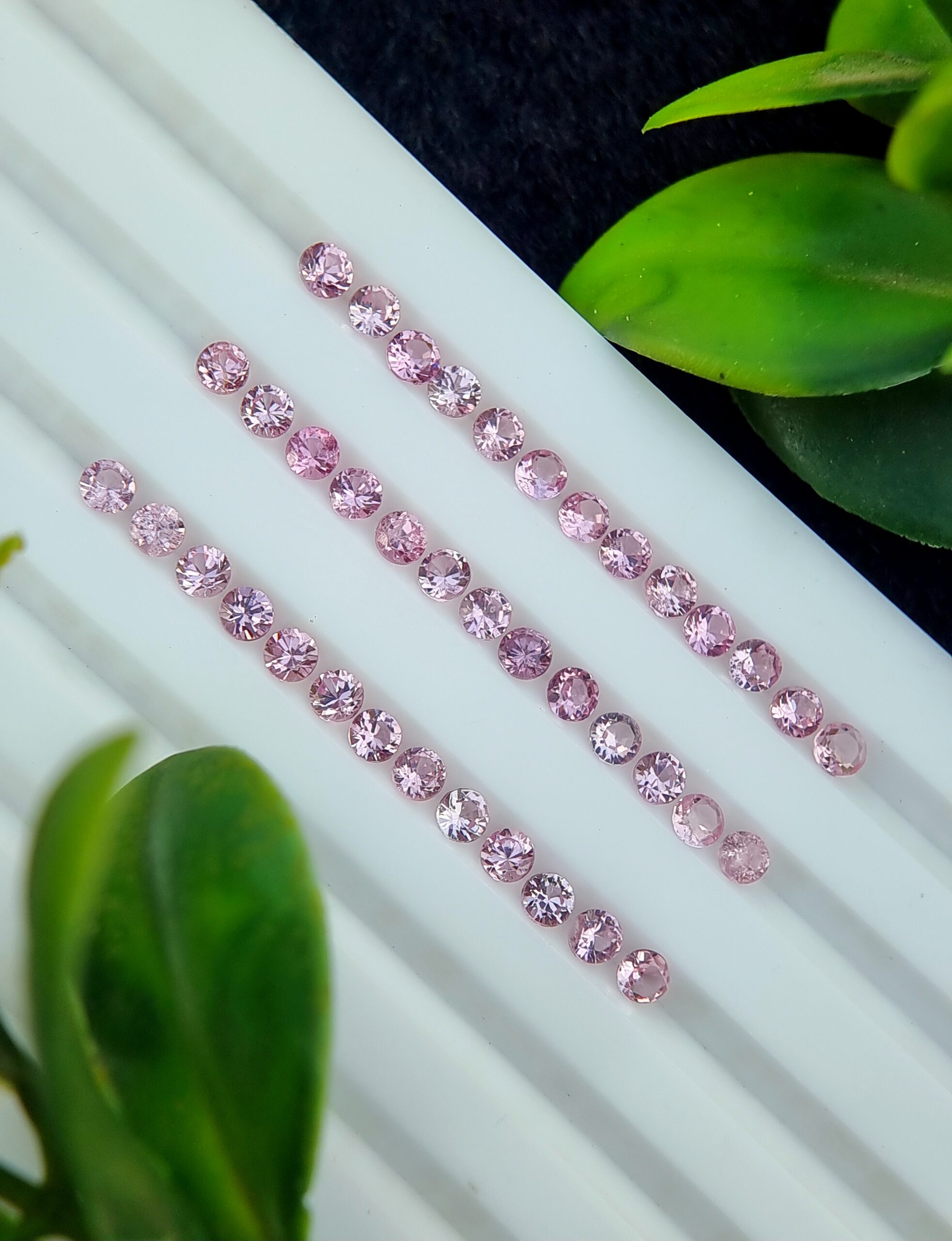 Affordable Small Size Calibrated Natural Pink Spinel Gemstones - 4.52 ct, 39 Stones