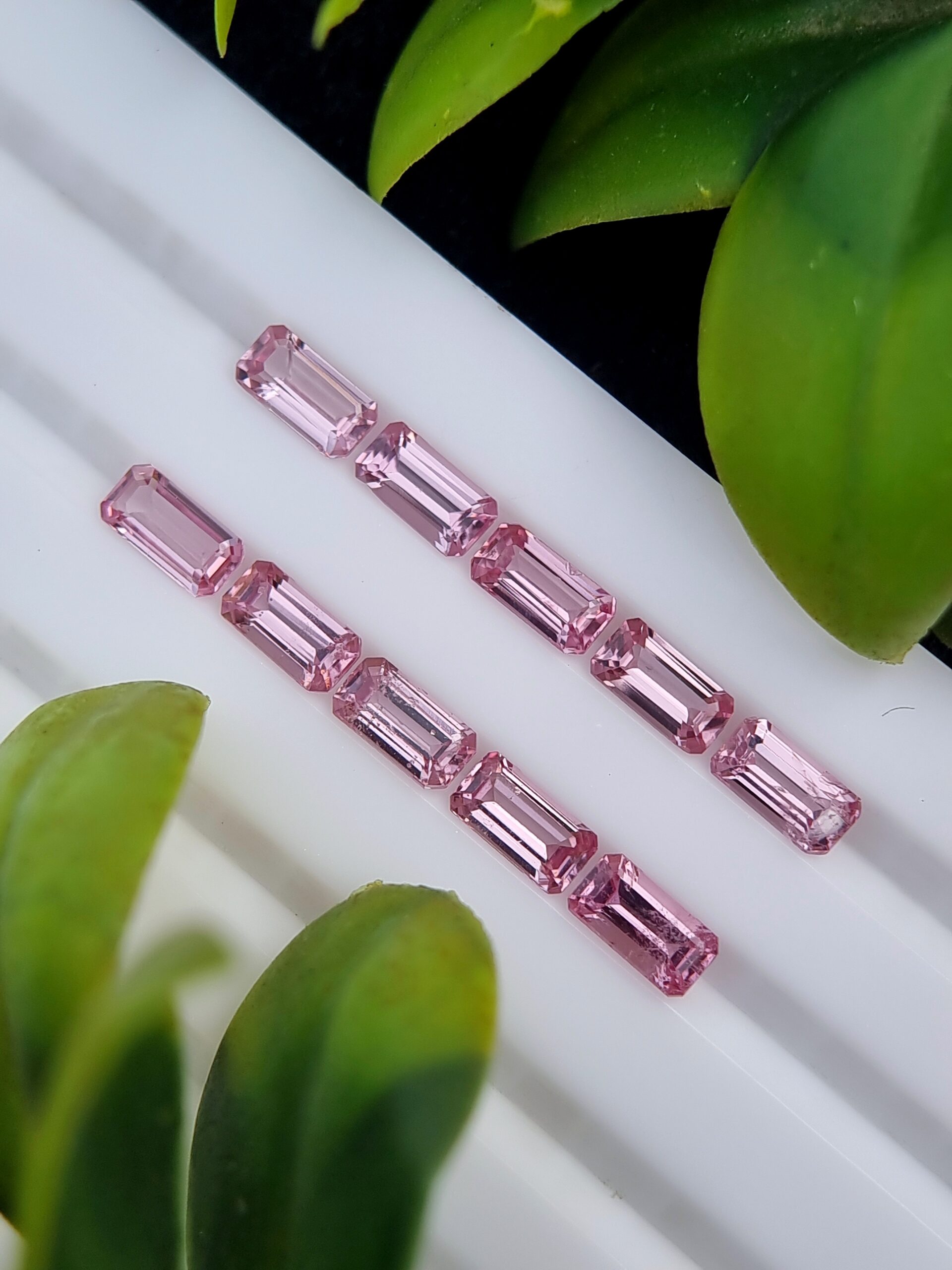 Calibrated Pink Natural Spinel Gemstones Lot 4.31 ct | 10 Emerald Cut Stones