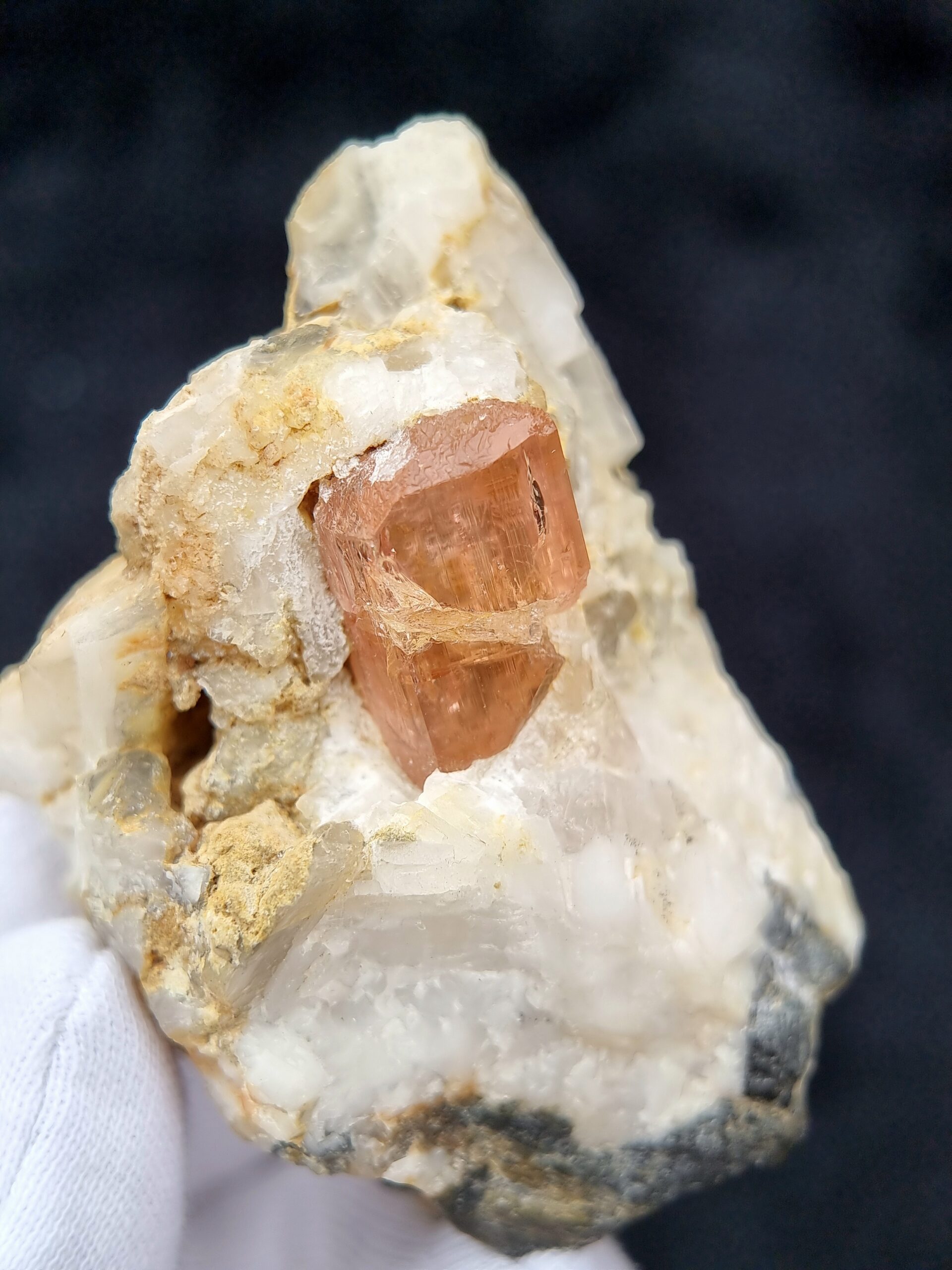 Raw Imperial Topaz Crystal Specimen from Katlang, Pakistan | 91 gram