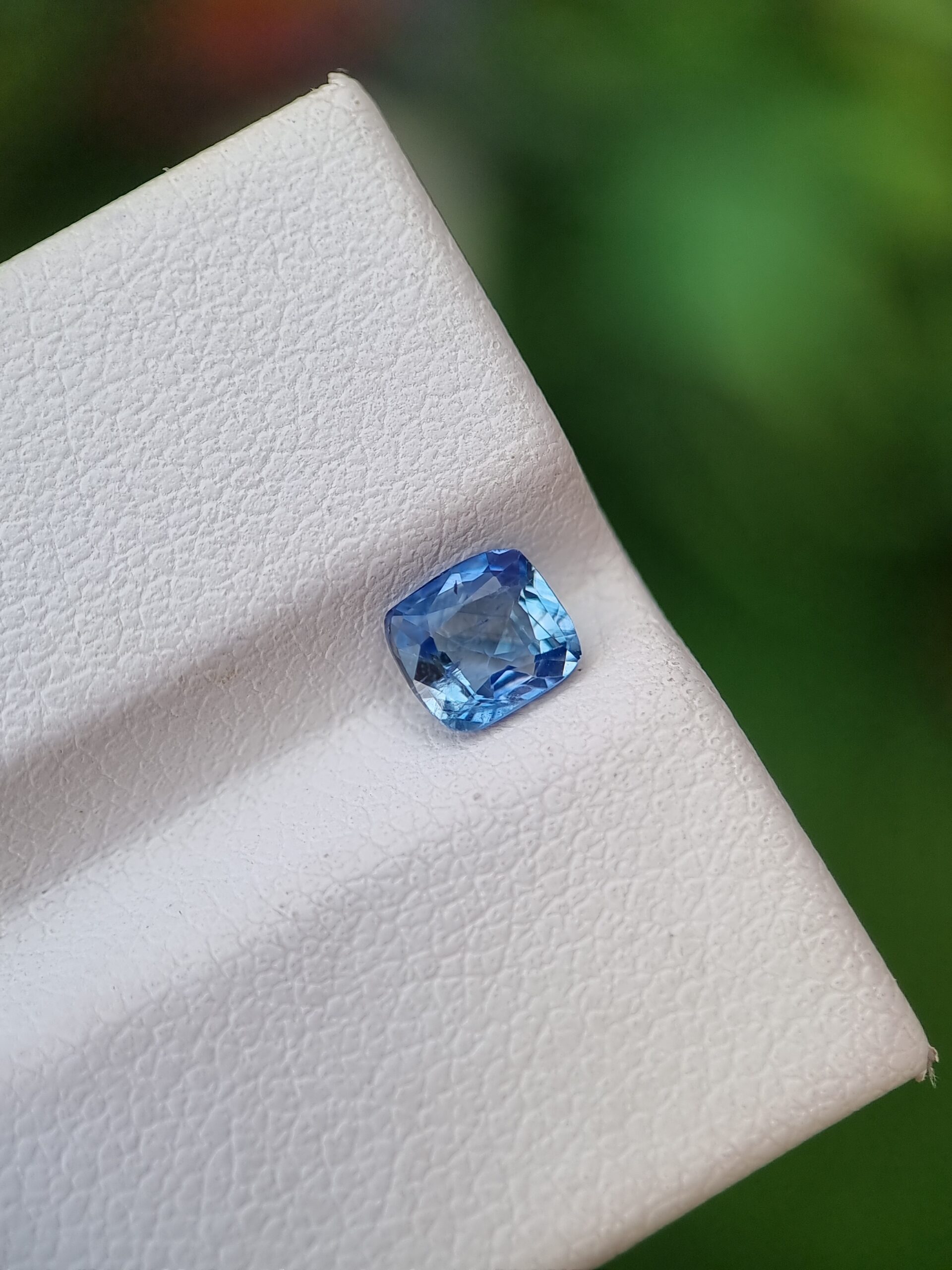 0.66 ct Natural Light Blue Sapphire Certified by GGI | Cushion Cut