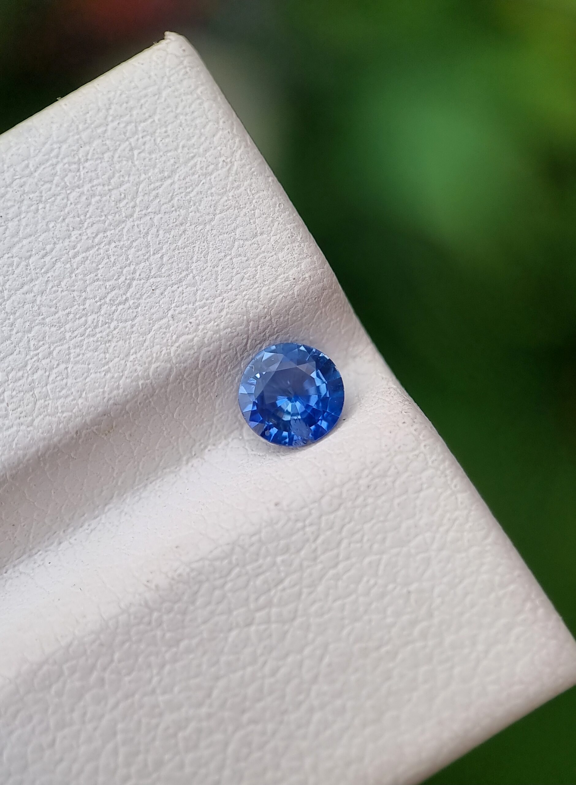 0.46 ct Natural Blue Sapphire Round Mixed Cut Certified