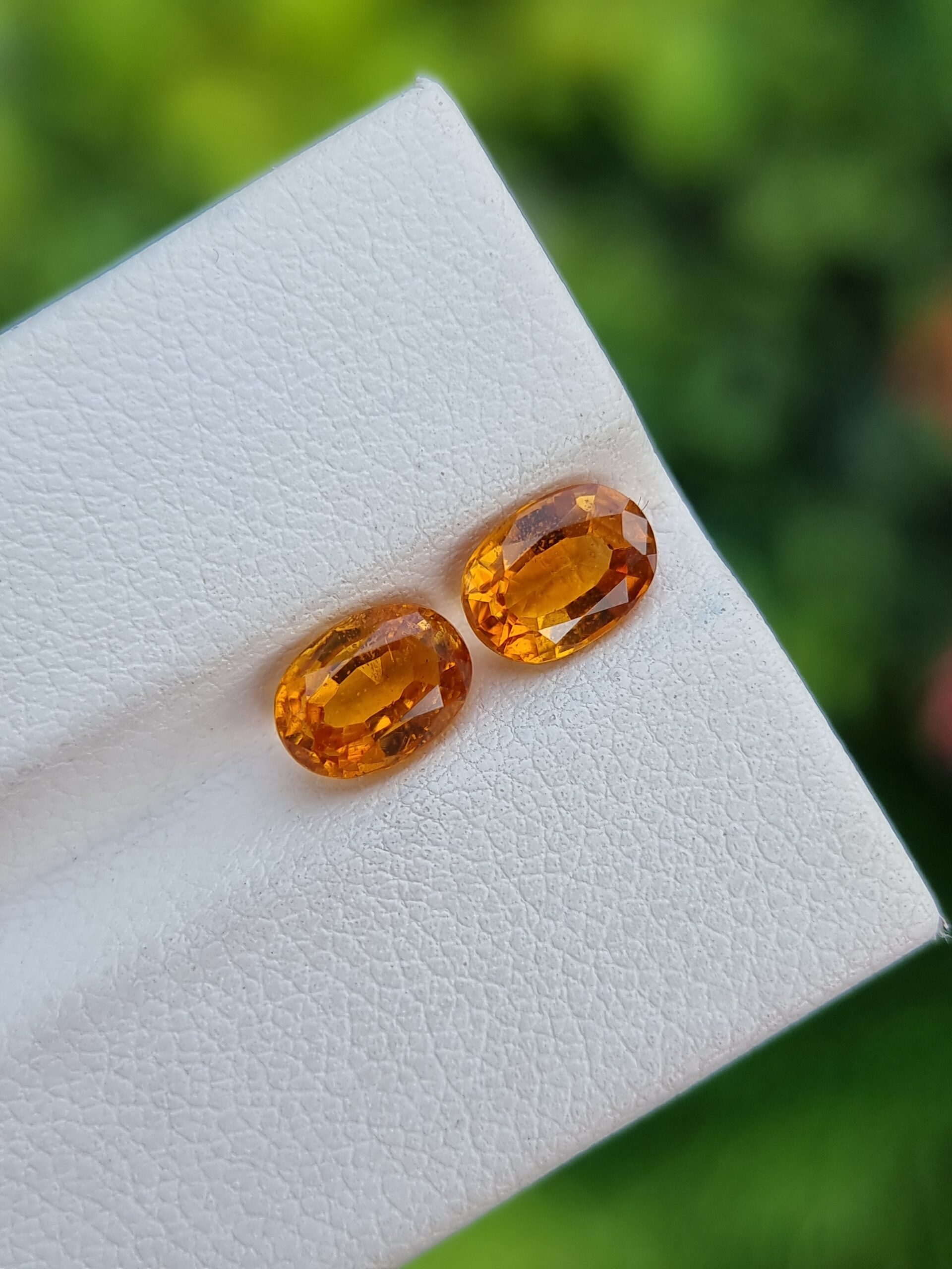 1.13 ct & 0.96 ct Oval Natural Clinohumite Gemstone Pair