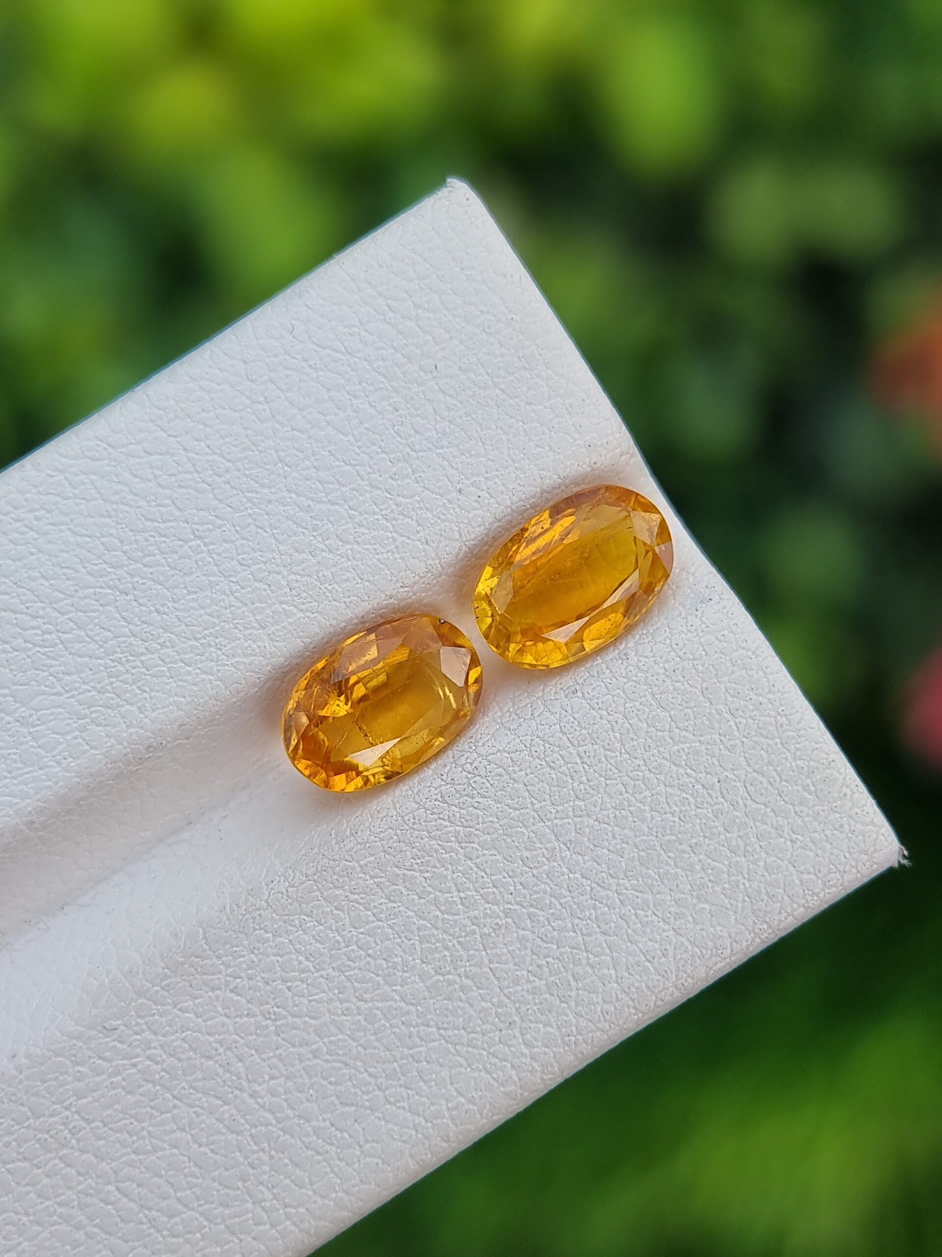 Exquisite Pair of Natural Clinohumite Gemstones - Tajikistan Origin | 1.85 & 1.66 ct