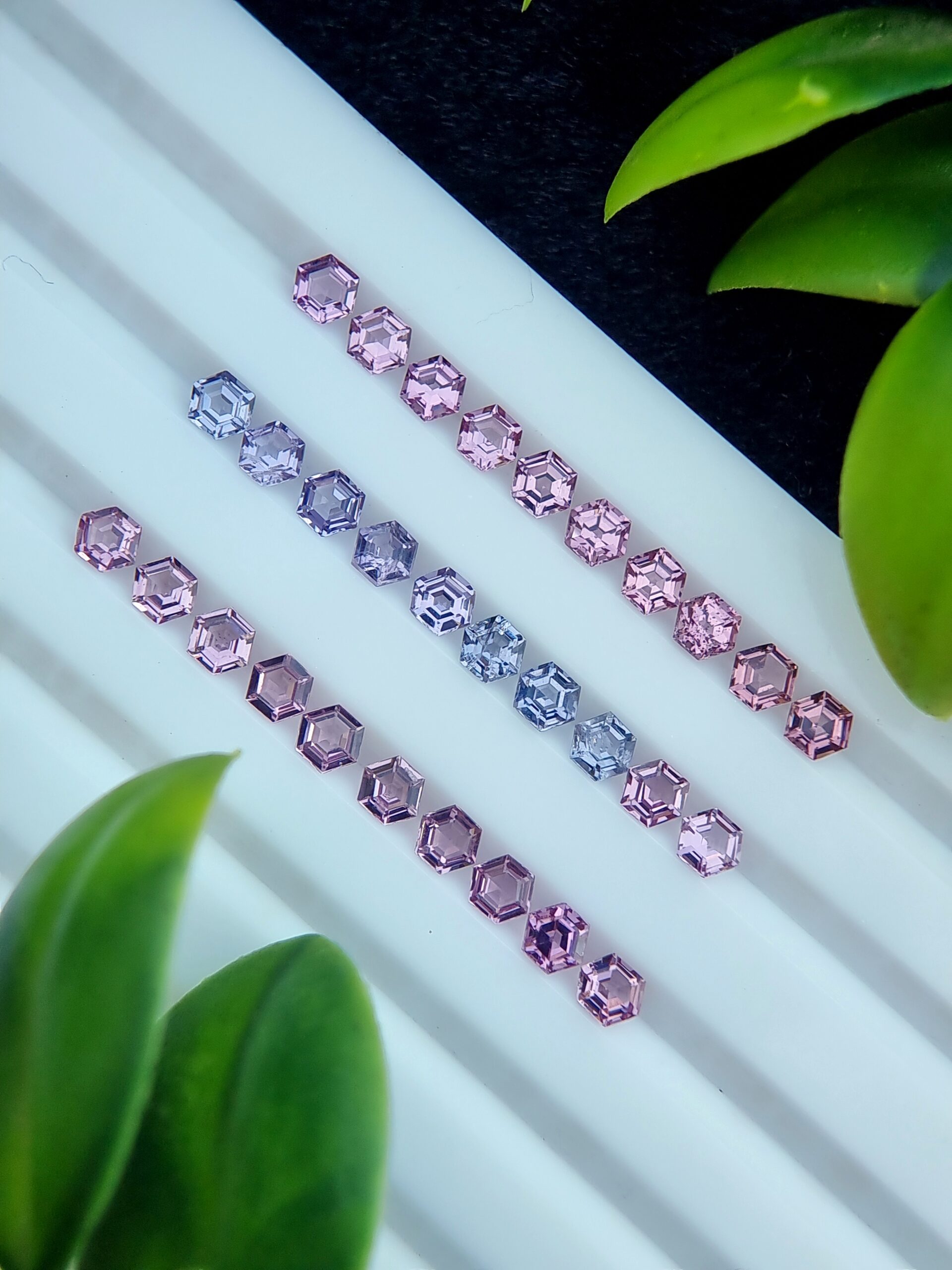 Natural Spinel Gemstone Lot (4.69 ct) - Purple & Violet Hexagonal Gems