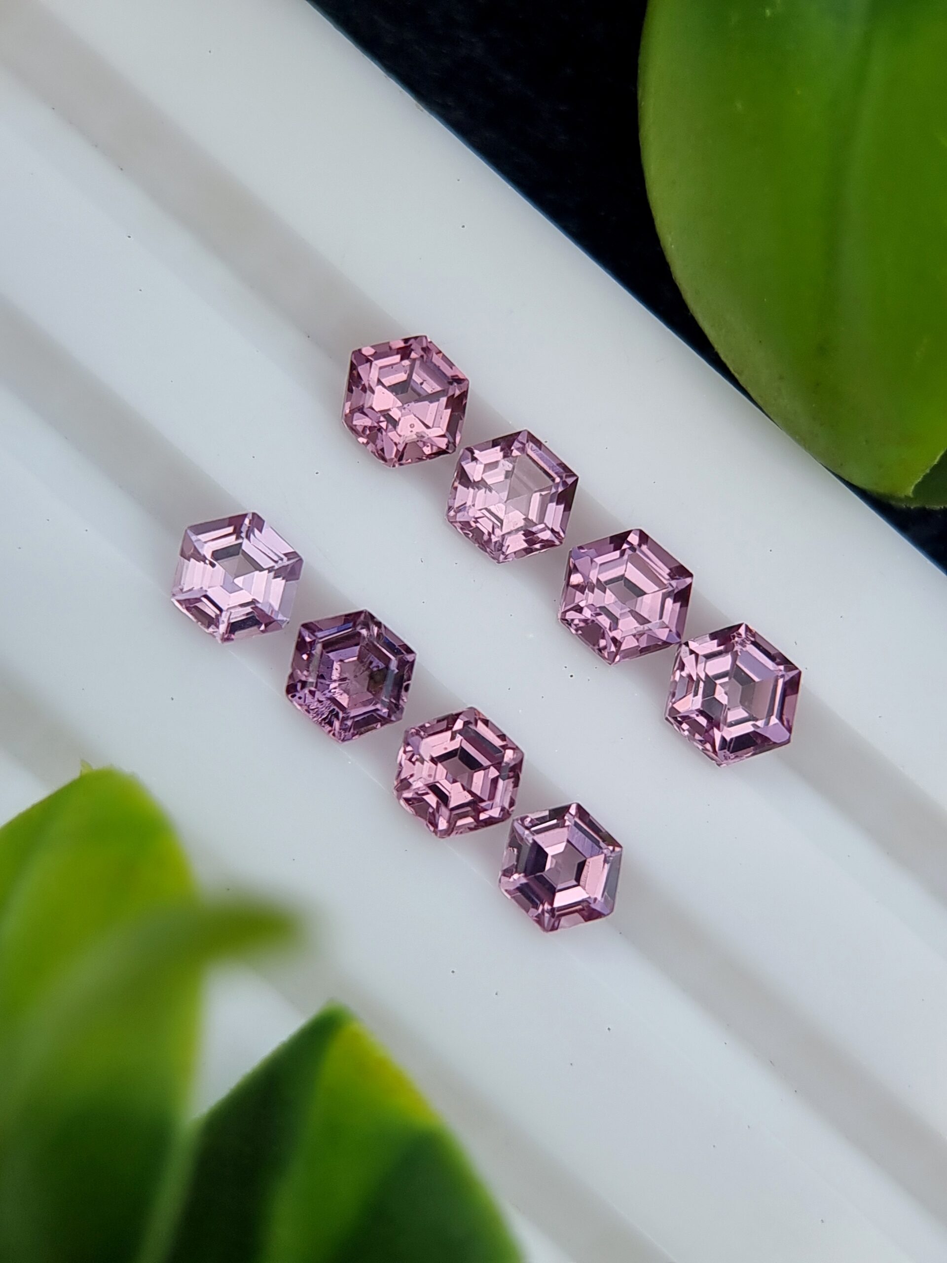 Exquisite 2.59 ct Natural Spinel Lot | Hexagonal Calibrated Gemstones