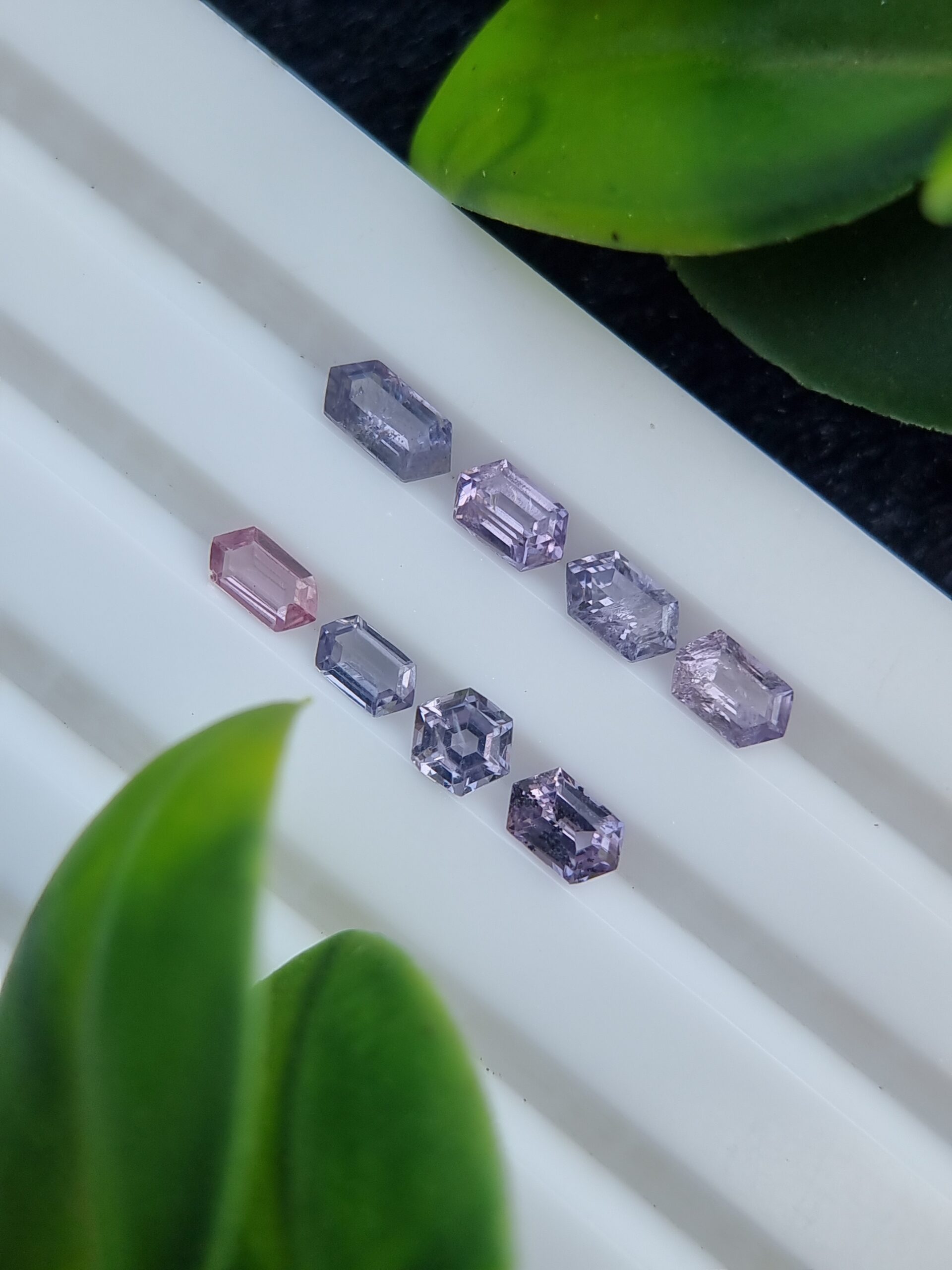 2.02 ct Natural Spinel Lot | Mix of Violet Elongated Hexagonal & Hexagonal Gems