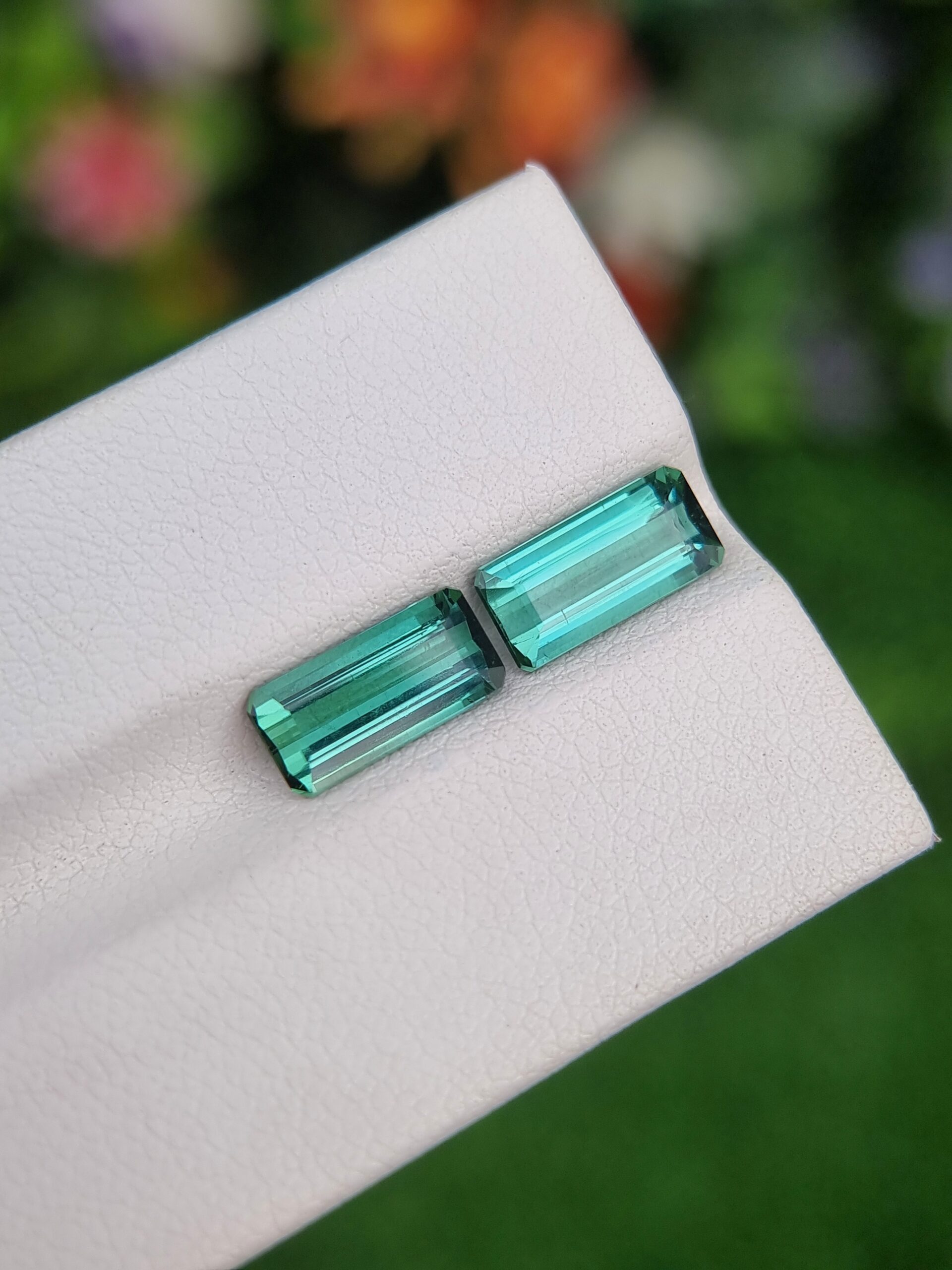Exquisite Afghan Greenish Blue Natural Tourmaline Pair - Untreated | 1.84 & 1.79 ct