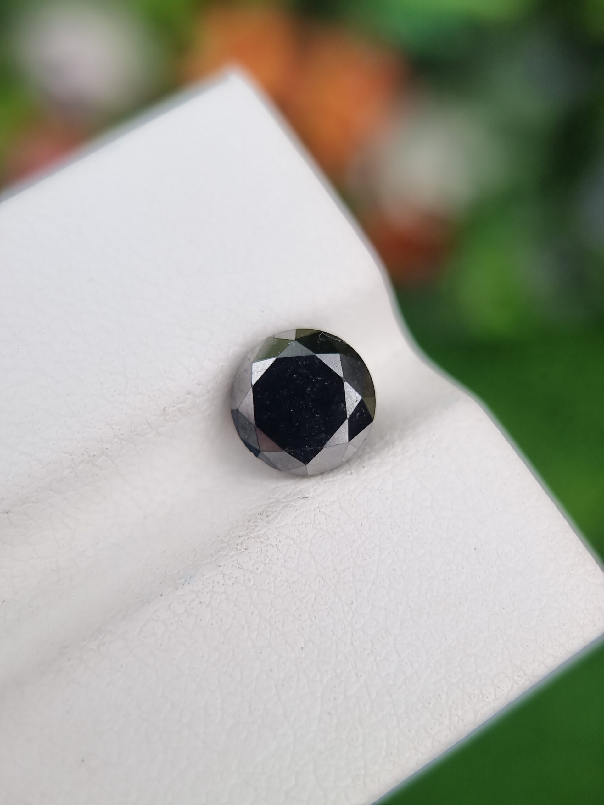 Elegant 1.83 ct Black Natural Diamond - Round Brilliant Cut