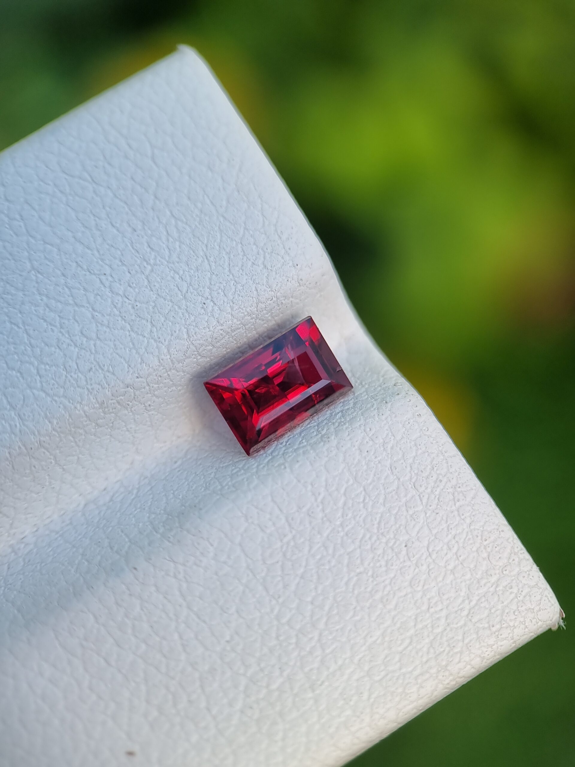 Bold 1.04 ct Afghan Garnet in Striking Rectangular Cut