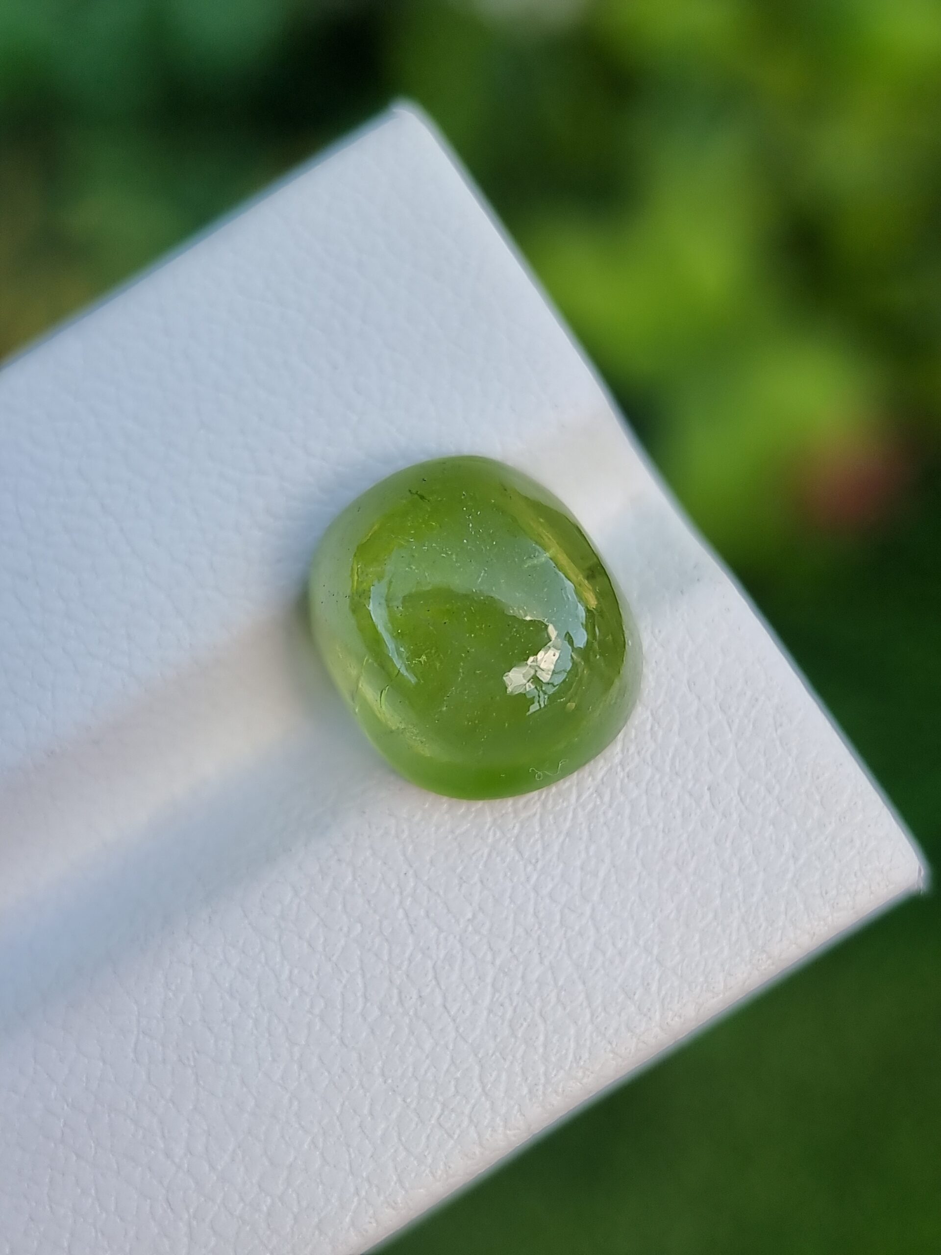 Vibrant 8.21 ct Lustrous Pakistani Peridot Cabochon