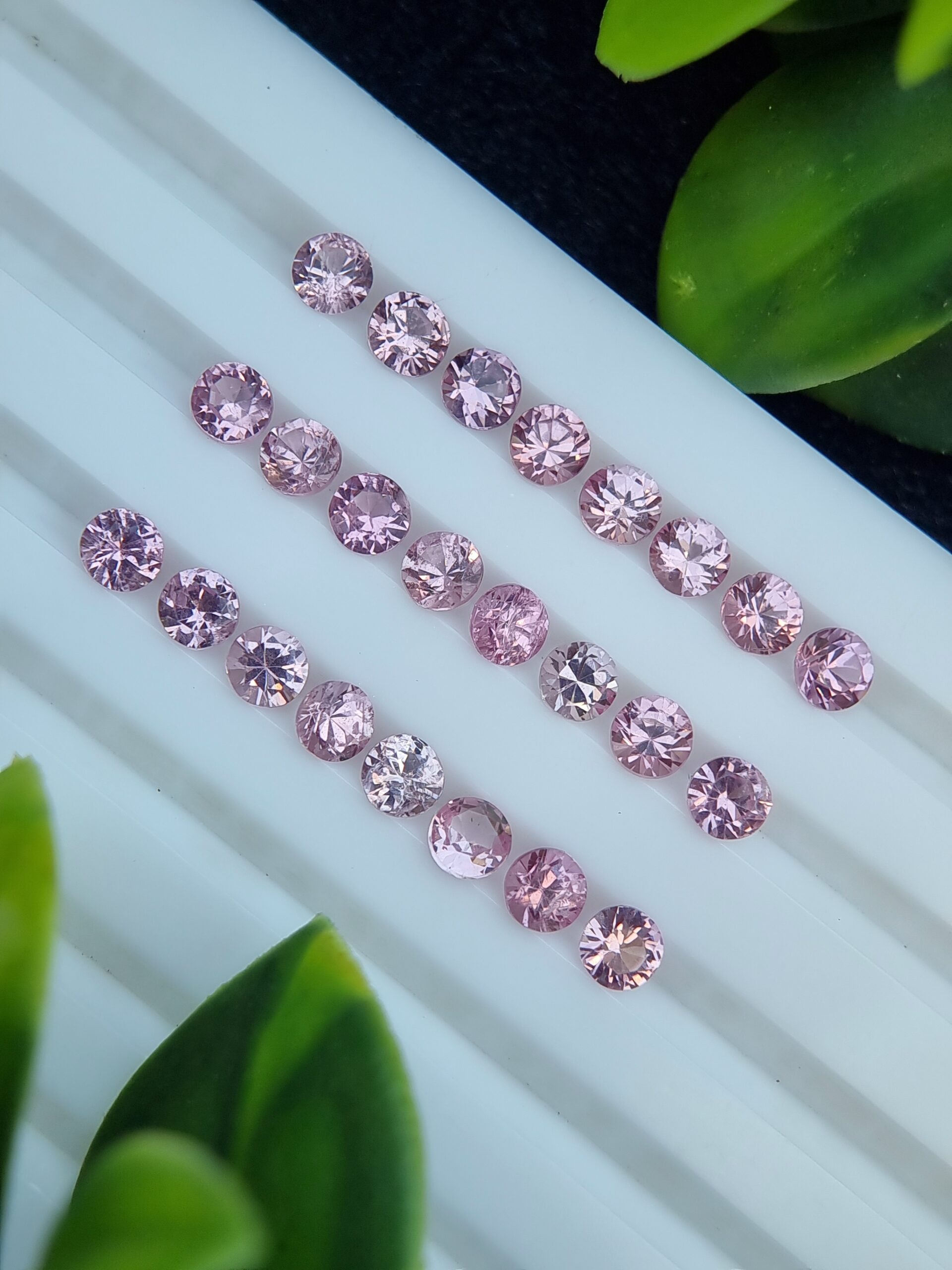 Radiant Round Pink Spinel Lot - 6.81 ct, Untreated Gems from Tajikistan | Calibrated