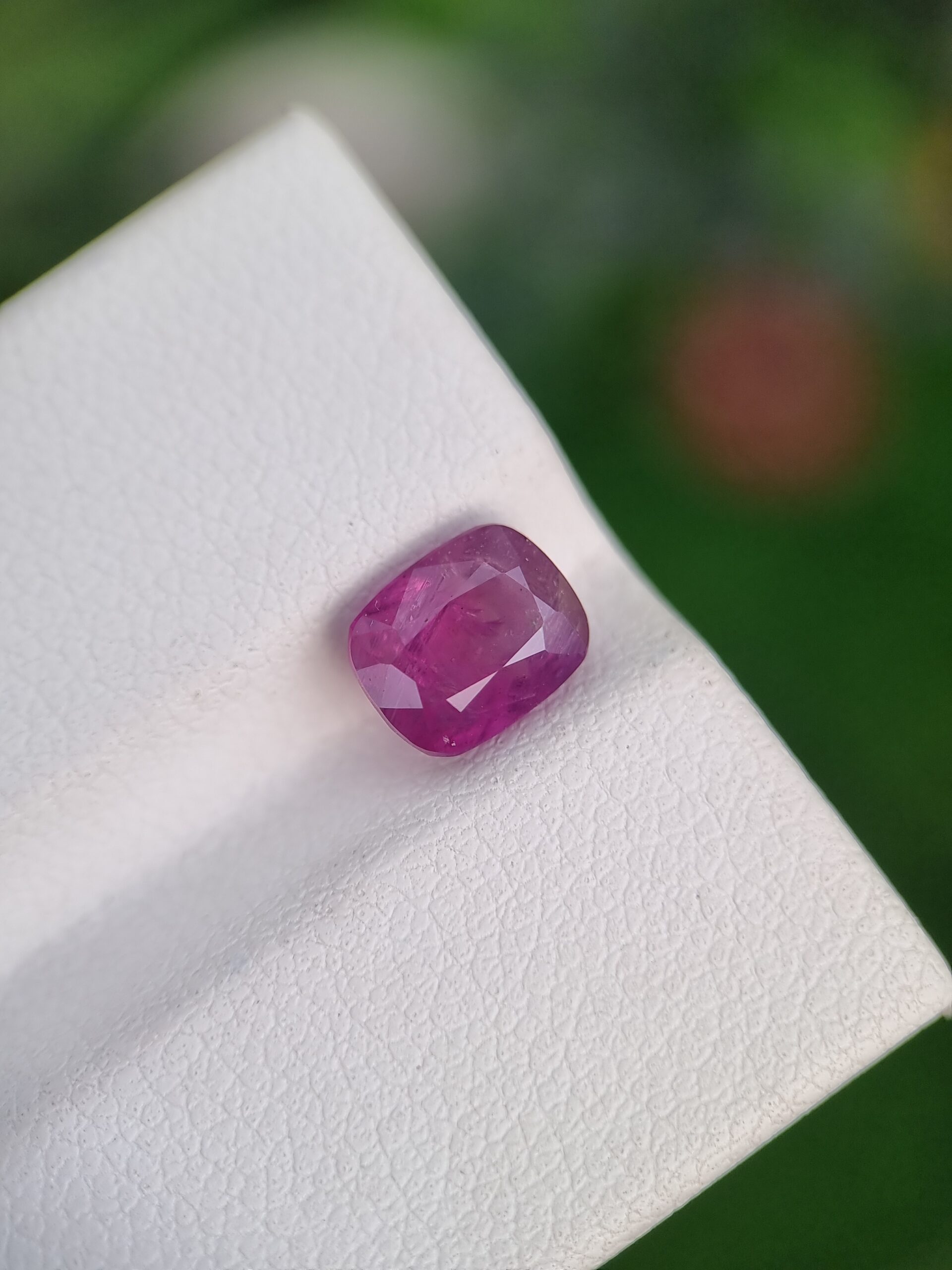 Exquisite 1.90 ct Cushion-Cut Purplish Pink Natural Sapphire from Afghanistan