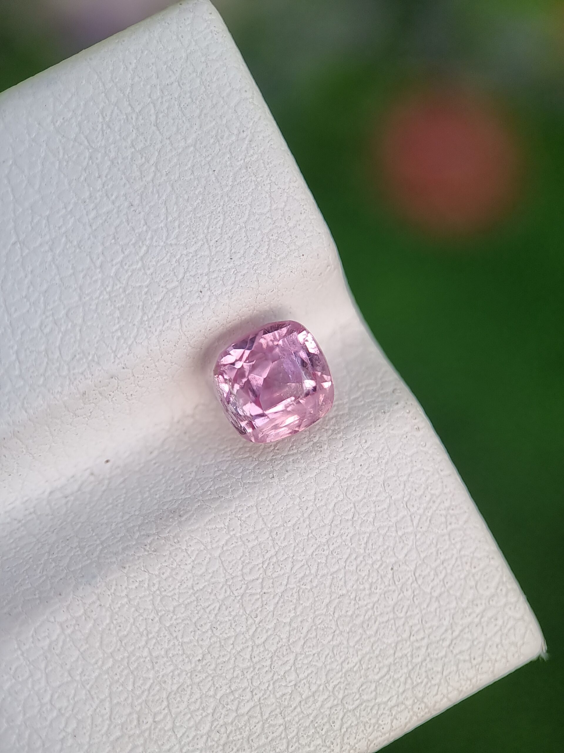 1.24 ct Cushion Cut Pink Natural Imperial Topaz - Genuine Gem from Katlang, Pakistan