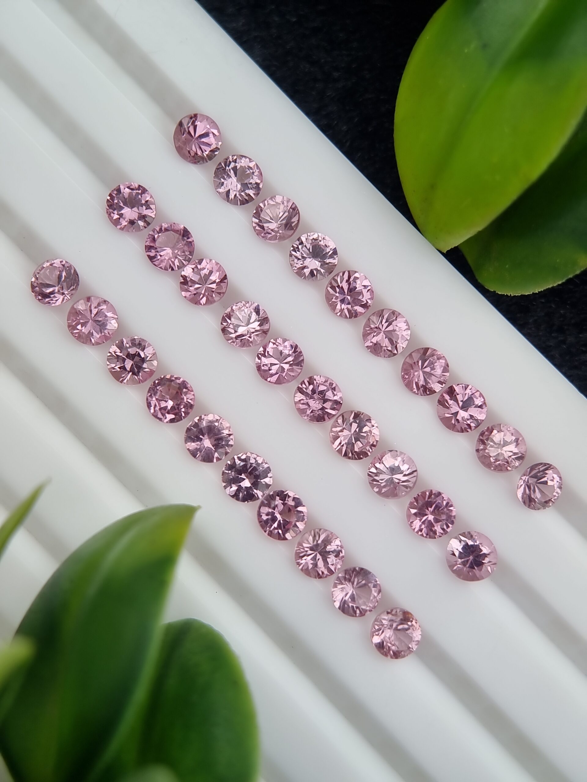 Enchanting Pink Spinel Lot - 9.23 ct, 30 Calibrated Round Stones