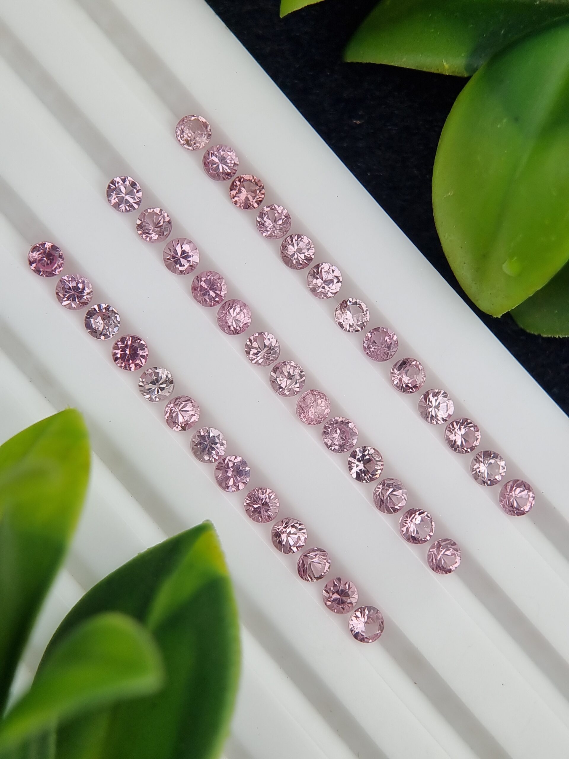 Tajikistan Pink Spinel Lot - 39 Untreated Round Gems, 5.76 ct | Calibrated