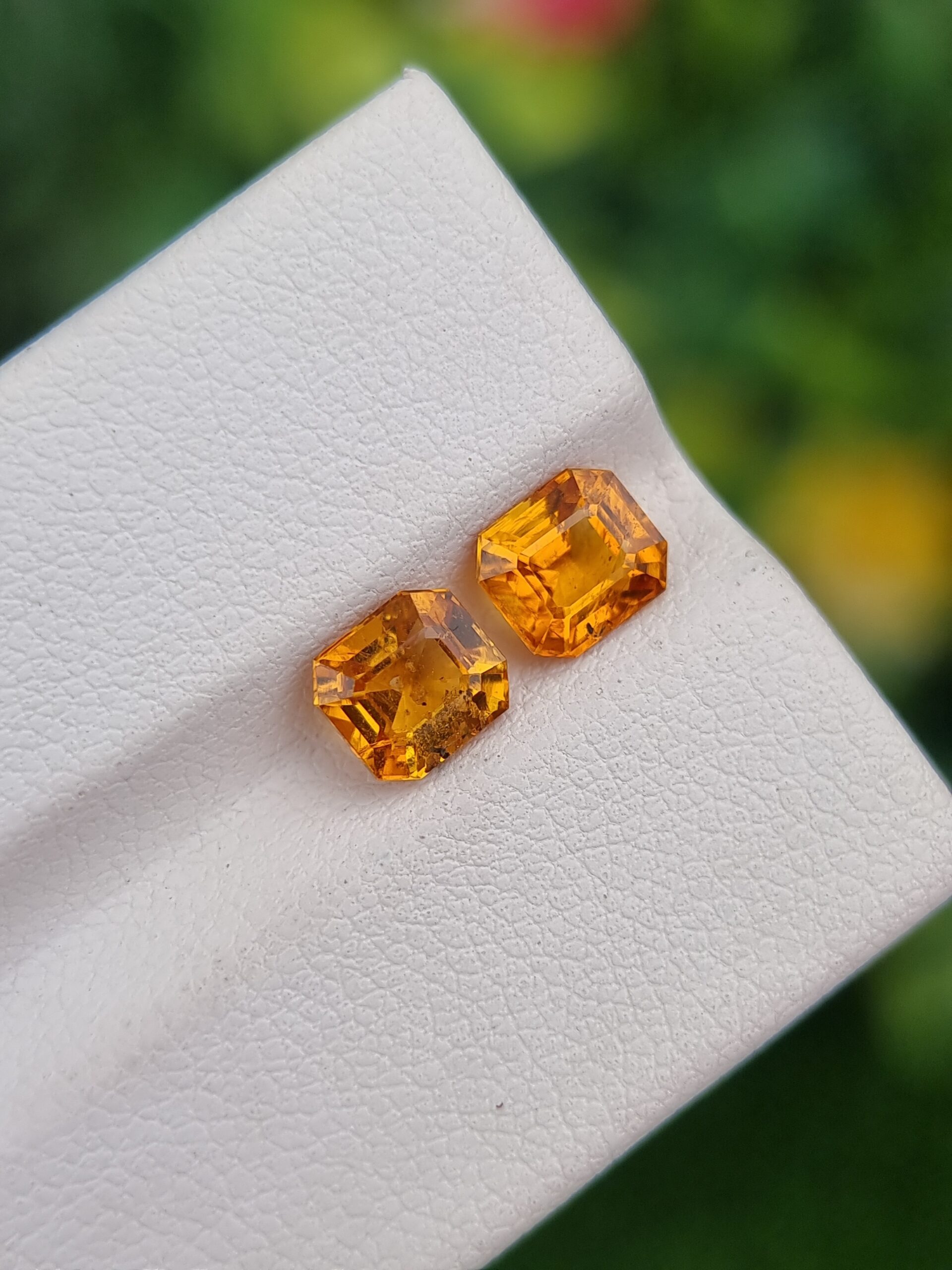 Captivating Natural Clinohumite Pair | 0.99 & 1.08 ct Emerald Cut Gems